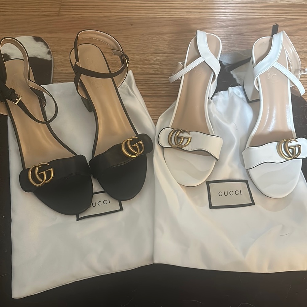 2 pair new Gucci slides block heel super cute and fun